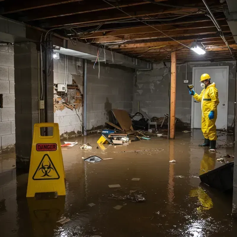 Flooded Basement Electrical Hazard in Hancock, ME Property